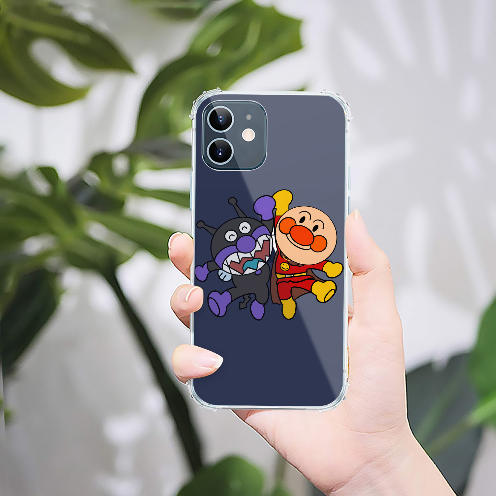 （画像用） アンパンマン Anpanman 【iPhone 12シリーズ対応】透明スマホケース（クリアソフトケース）